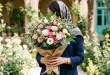آلبوم اختصاصی عکس پروفایل بدون چهره خانم با دسته گل